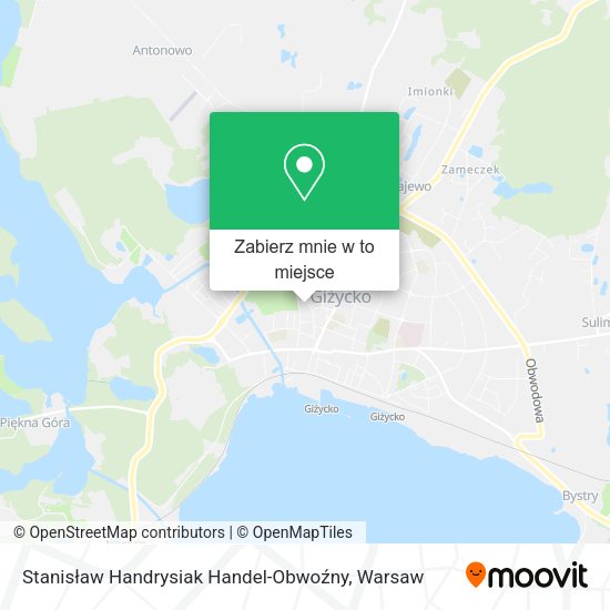 Mapa Stanisław Handrysiak Handel-Obwoźny