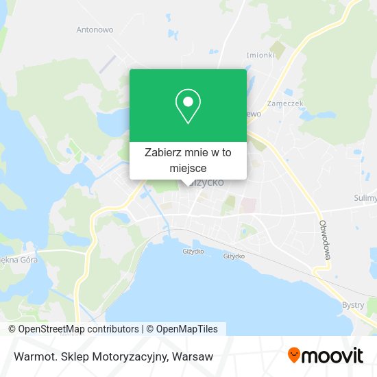 Mapa Warmot. Sklep Motoryzacyjny