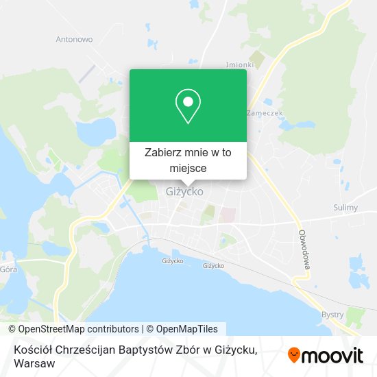 Mapa Kościół Chrześcijan Baptystów Zbór w Giżycku