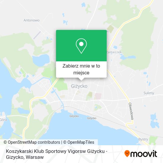 Mapa Koszykarski Klub Sportowy Vigorsw Giżycku - Gizycko