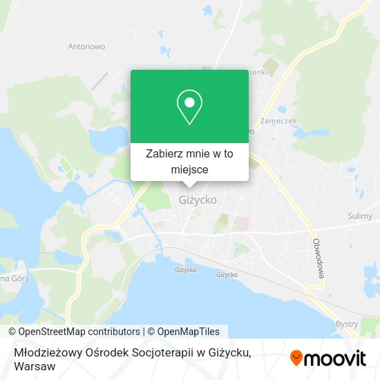 Mapa Młodzieżowy Ośrodek Socjoterapii w Giżycku