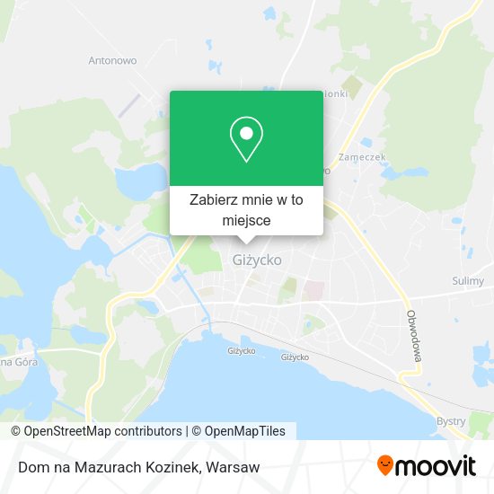 Mapa Dom na Mazurach Kozinek