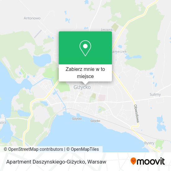 Mapa Apartment Daszynskiego-Giżycko