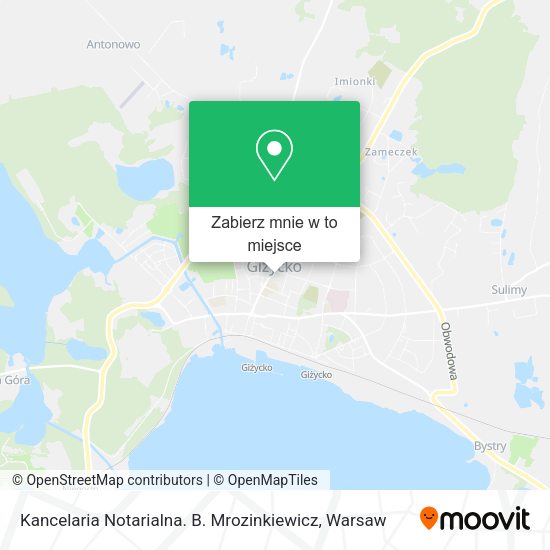 Mapa Kancelaria Notarialna. B. Mrozinkiewicz