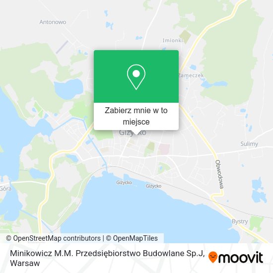 Mapa Minikowicz M.M. Przedsiębiorstwo Budowlane Sp.J