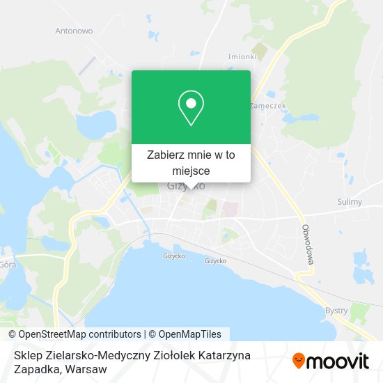 Mapa Sklep Zielarsko-Medyczny Ziołolek Katarzyna Zapadka