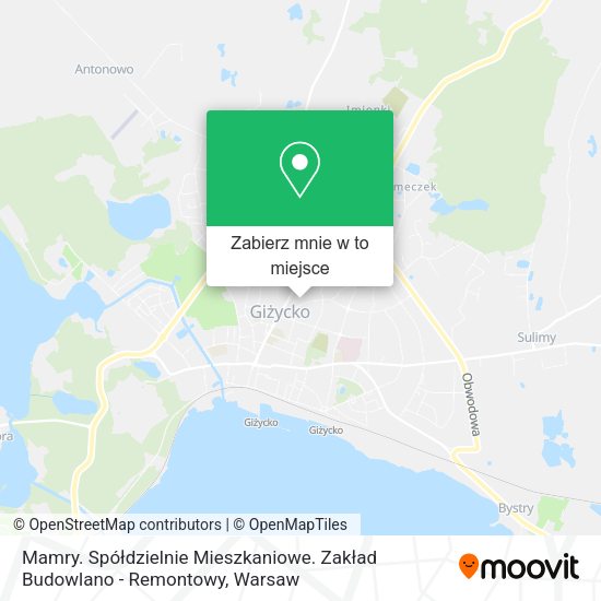 Mapa Mamry. Spółdzielnie Mieszkaniowe. Zakład Budowlano - Remontowy