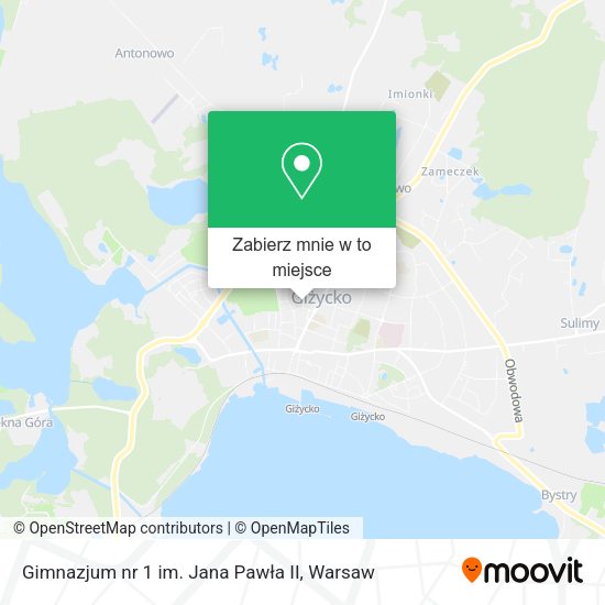 Mapa Gimnazjum nr 1 im. Jana Pawła II