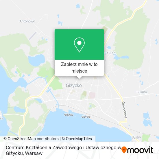 Mapa Centrum Kształcenia Zawodowego i Ustawicznego w Giżycku