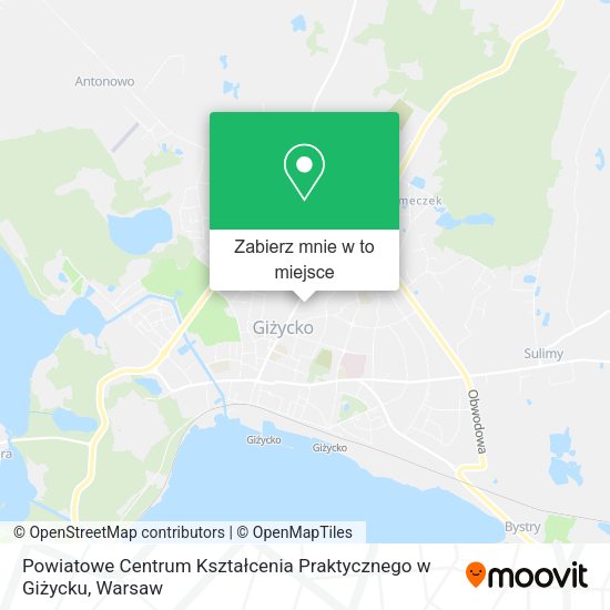 Mapa Powiatowe Centrum Kształcenia Praktycznego w Giżycku