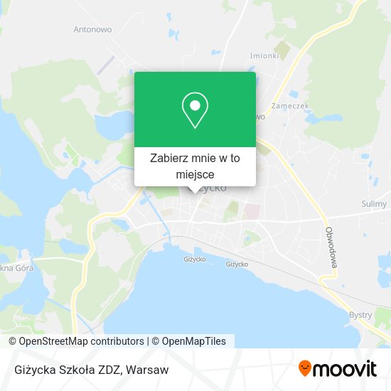 Mapa Giżycka Szkoła ZDZ