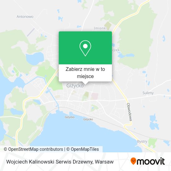 Mapa Wojciech Kalinowski Serwis Drzewny