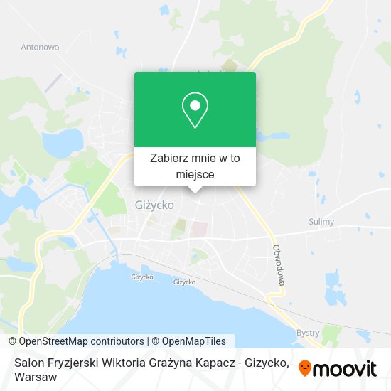 Mapa Salon Fryzjerski Wiktoria Grażyna Kapacz - Gizycko