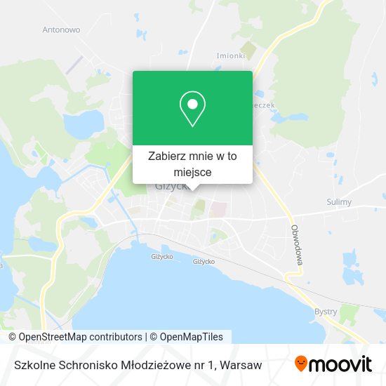 Mapa Szkolne Schronisko Młodzieżowe nr 1