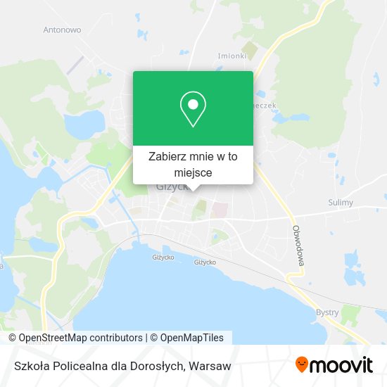 Mapa Szkoła Policealna dla Dorosłych