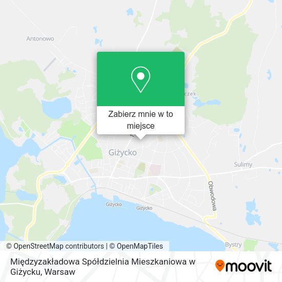 Mapa Międzyzakładowa Spółdzielnia Mieszkaniowa w Giżycku