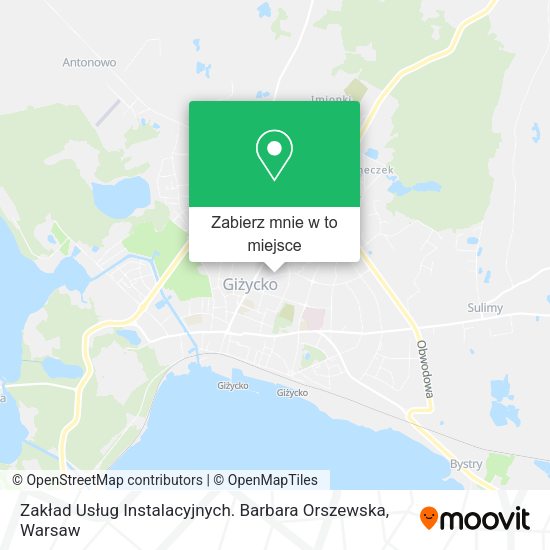 Mapa Zakład Usług Instalacyjnych. Barbara Orszewska