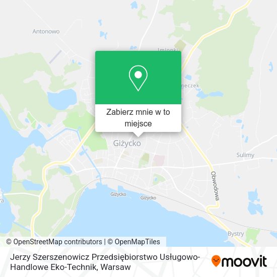 Mapa Jerzy Szerszenowicz Przedsiębiorstwo Usługowo-Handlowe Eko-Technik