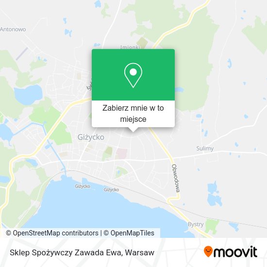 Mapa Sklep Spożywczy Zawada Ewa