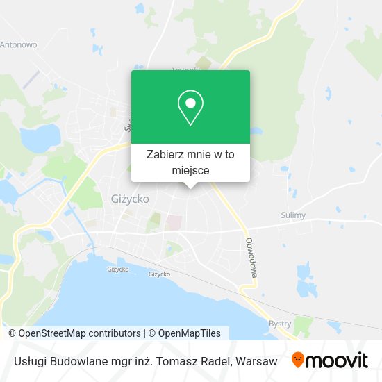 Mapa Usługi Budowlane mgr inż. Tomasz Radel