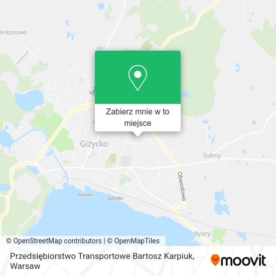 Mapa Przedsiębiorstwo Transportowe Bartosz Karpiuk