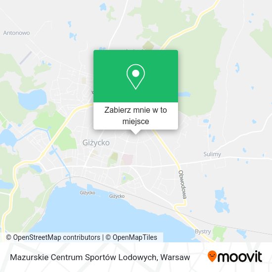 Mapa Mazurskie Centrum Sportów Lodowych