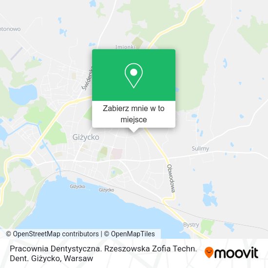 Mapa Pracownia Dentystyczna. Rzeszowska Zofia Techn. Dent. Giżycko