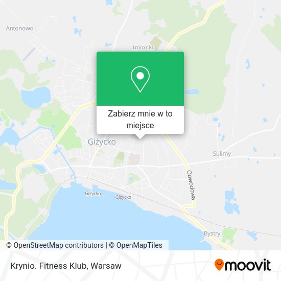 Mapa Krynio. Fitness Klub