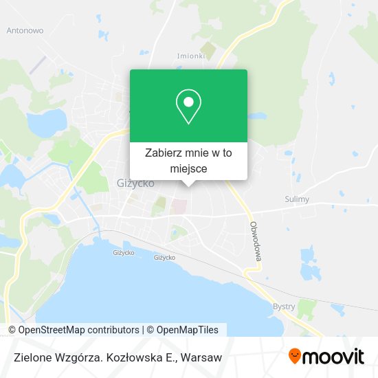 Mapa Zielone Wzgórza. Kozłowska E.