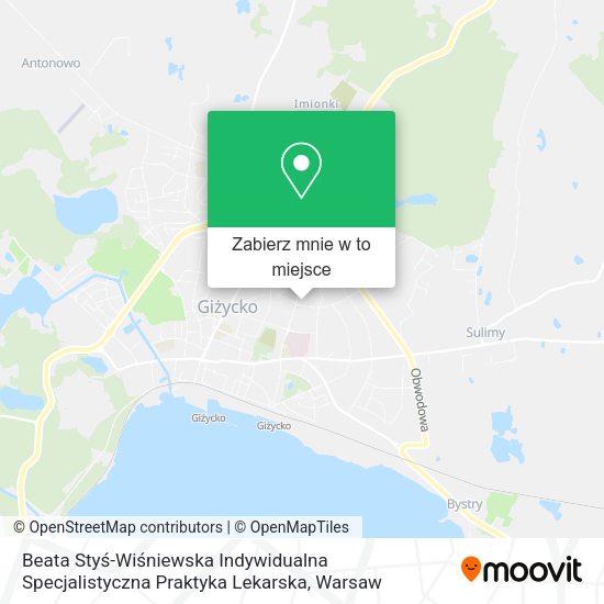 Mapa Beata Styś-Wiśniewska Indywidualna Specjalistyczna Praktyka Lekarska