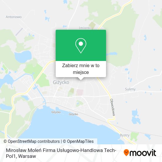 Mapa Mirosław Moleń Firma Usługowo-Handlowa Tech-Pol1