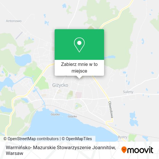 Mapa Warmińsko- Mazurskie Stowarzyszenie Joannitów