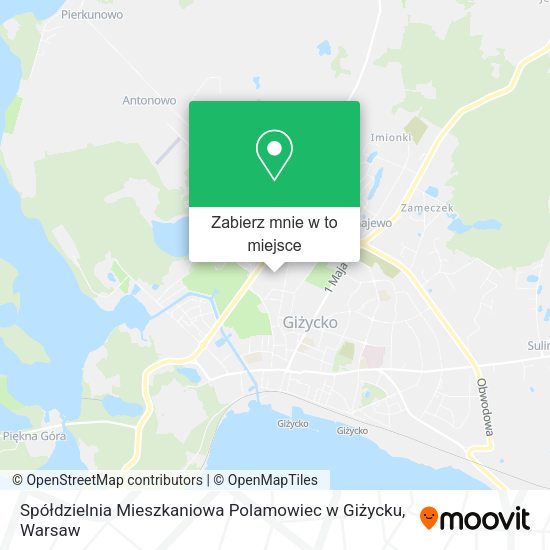 Mapa Spółdzielnia Mieszkaniowa Polamowiec w Giżycku