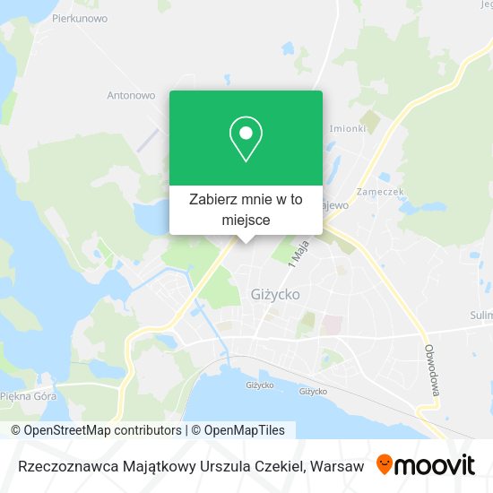 Mapa Rzeczoznawca Majątkowy Urszula Czekiel