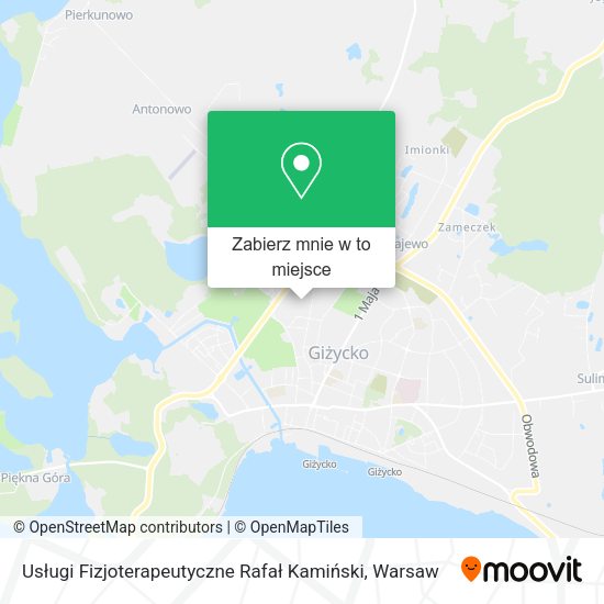 Mapa Usługi Fizjoterapeutyczne Rafał Kamiński