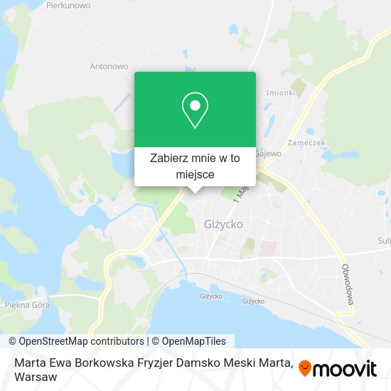 Mapa Marta Ewa Borkowska Fryzjer Damsko Meski Marta