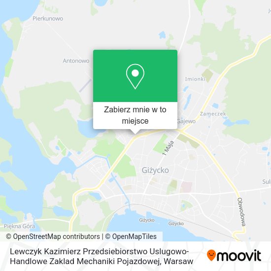 Mapa Lewczyk Kazimierz Przedsiebiorstwo Uslugowo-Handlowe Zaklad Mechaniki Pojazdowej