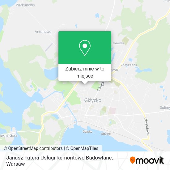 Mapa Janusz Futera Usługi Remontowo Budowlane