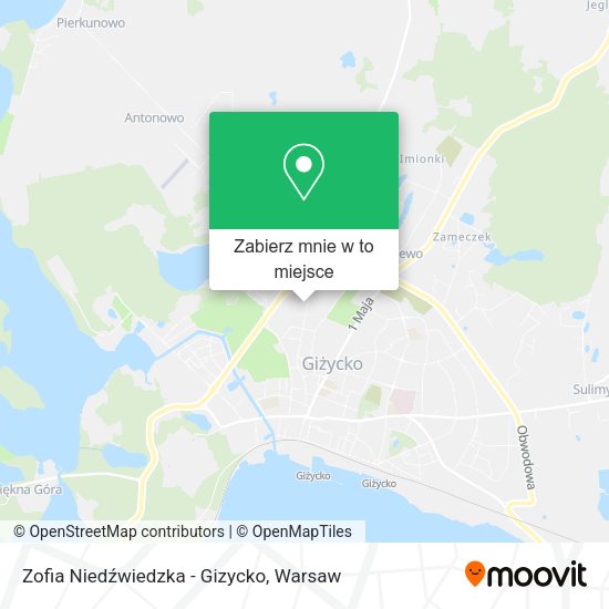 Mapa Zofia Niedźwiedzka - Gizycko