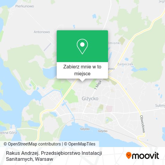 Mapa Rakus Andrzej. Przedsiębiorstwo Instalacji Sanitarnych