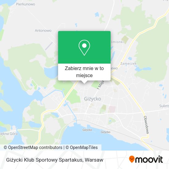 Mapa Giżycki Klub Sportowy Spartakus