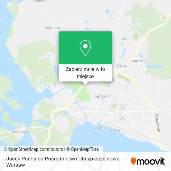 Mapa Jacek Puchajda Pośrednictwo Ubezpieczeniowe