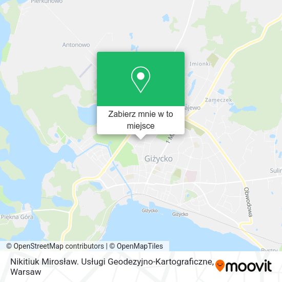 Mapa Nikitiuk Mirosław. Usługi Geodezyjno-Kartograficzne