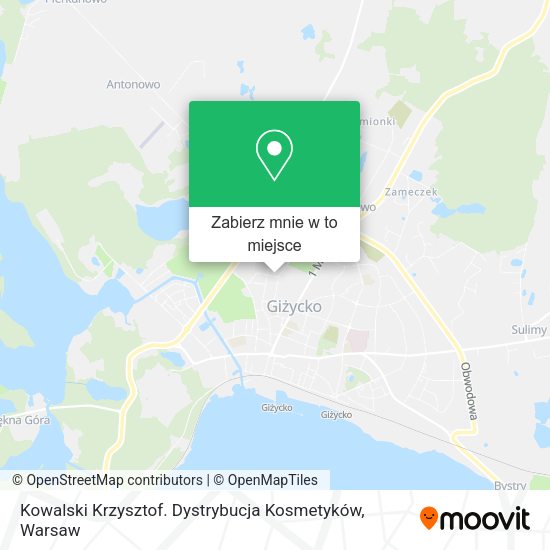 Mapa Kowalski Krzysztof. Dystrybucja Kosmetyków