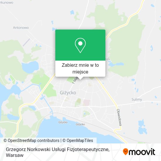 Mapa Grzegorz Norkowski Usługi Fizjoterapeutyczne