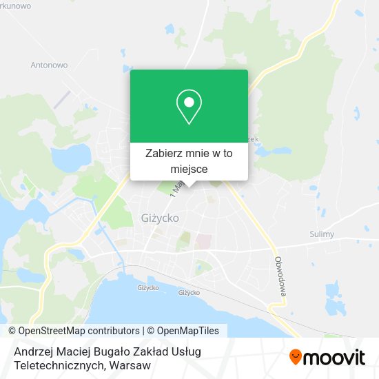 Mapa Andrzej Maciej Bugało Zakład Usług Teletechnicznych