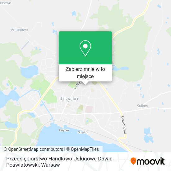 Mapa Przedsiębiorstwo Handlowo Usługowe Dawid Poświatowski