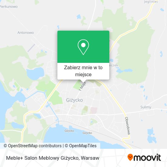 Mapa Meble+ Salon Meblowy Giżycko