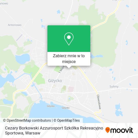 Mapa Cezary Borkowski Azzurosport Szkółka Rekreacyjno Sportowa