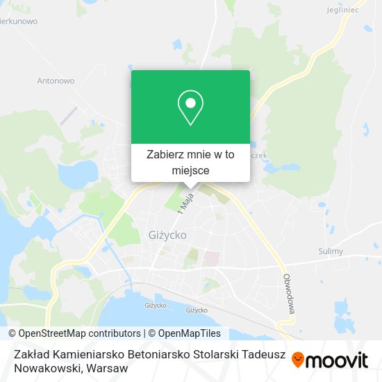 Mapa Zakład Kamieniarsko Betoniarsko Stolarski Tadeusz Nowakowski